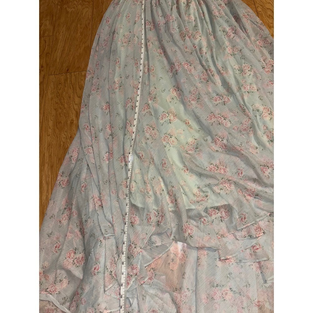 Worth Collective Willow Maxi Dress w/Train Cottage Sage Large NWT Princess - Picture 13 of 15